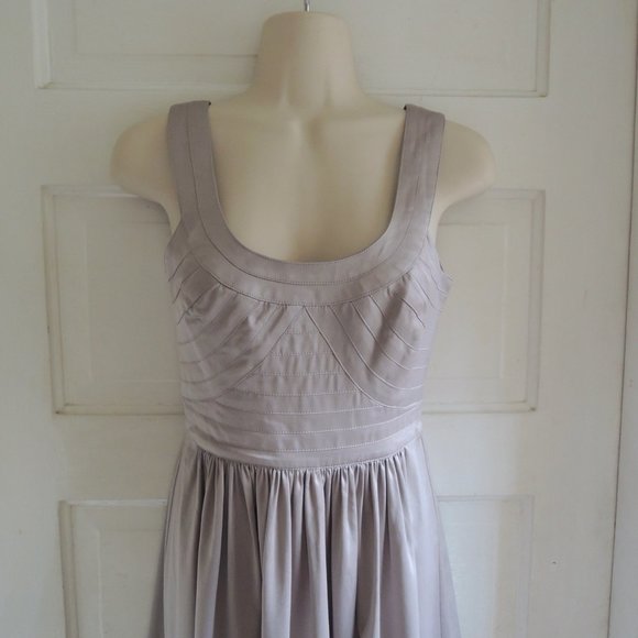 BCBGeneration Silver Gray Cocktail Party Dress Stitched Bodice 2 - Picture 2 of 10